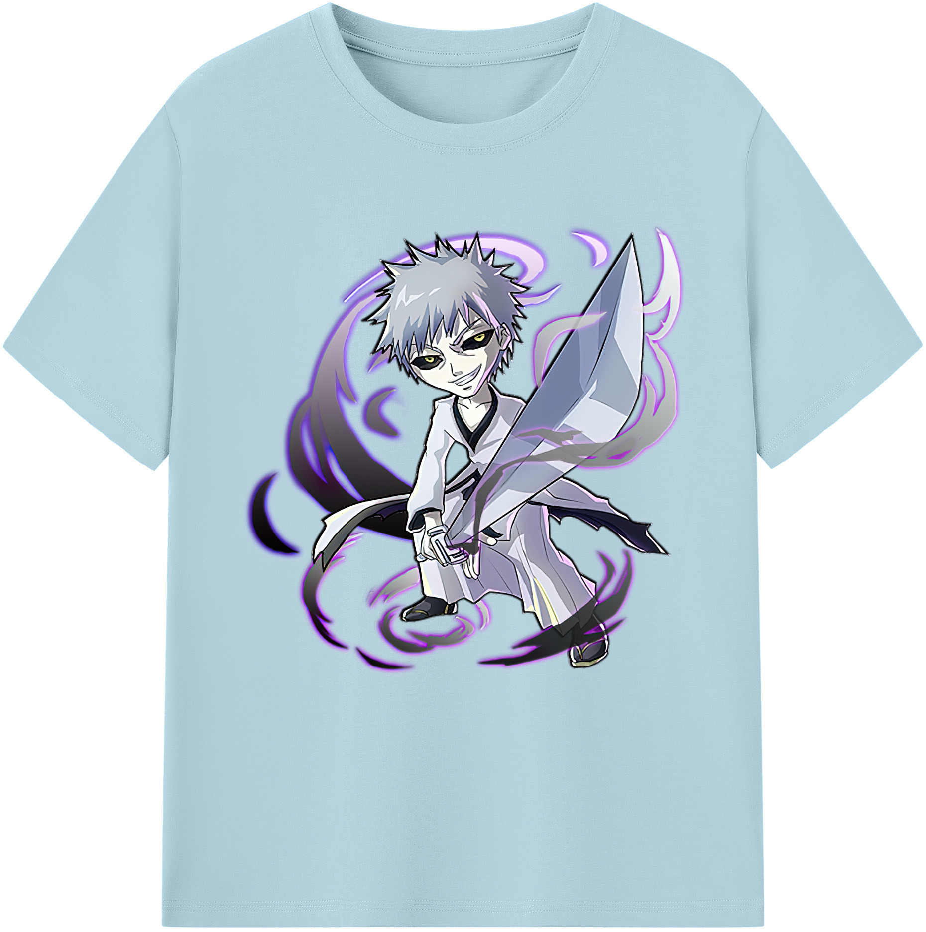 （画像用） ブリーチ 黒崎一護（くろさき いちご）BLEACH Kurosaki Ichigo 綿100％半袖Tシャツ（フロントプリント）